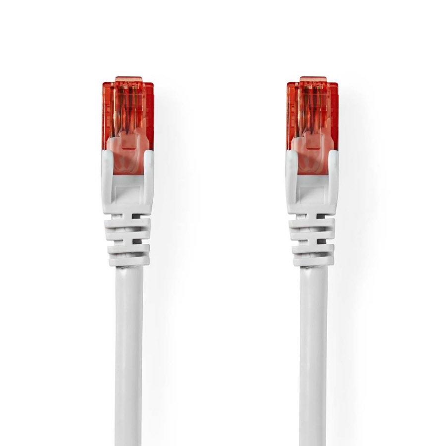 CAT6 U/UTP Netwerkkabel wit met RJ45 pluggen | 20 meter Nedis ...