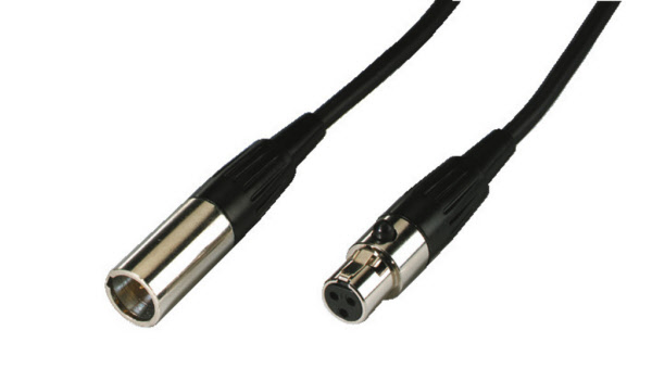 Audiokabel, zinklegering mini XLR 3-polige stekker naar XLR 3-polige bus aluminiumfolie afgeschermde koperdraad audiokabel