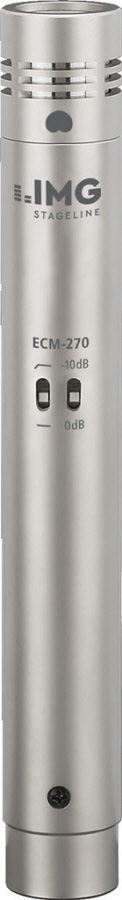 Electret microfoon | Messing behuizing | Fantoomvoeding DC 48 V | XLR