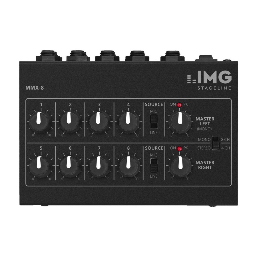 SubZero SZ-PMIX8-MP3 8-Kanaals Actieve Mixer met Digitale Media Player