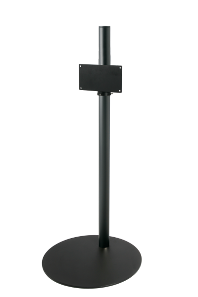 Brutaal Salie Beeldhouwer Tv Vloerstandaard Zwart buis (100 cm) en voet (37 cm) | vesa 200x100 en  100x100
