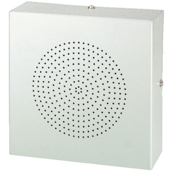 MONACOR SPE-82/WS kleiner Einbau-Lautsprecher mit einer Nennbelastbarkeit von 6 Watt für Sprache und Hintergrundmusik geeignet, Decken- und Wandlautsprecher mit einer Impedanz von 4 Ohm, in Weiß