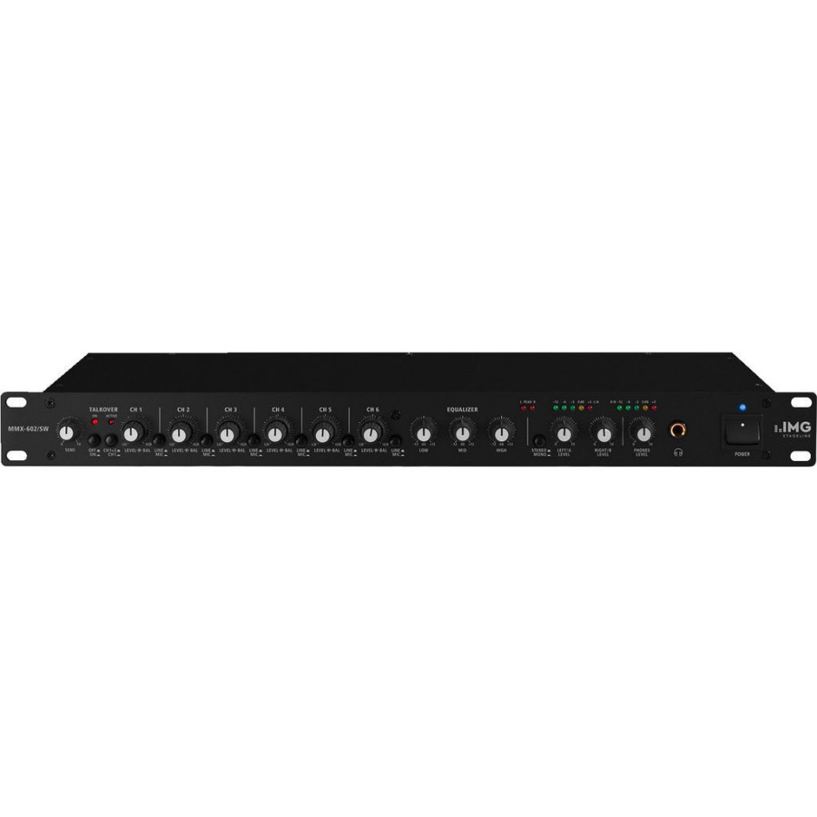 LiNKFOR Mini Audio Mixer 4 Kanaals Stereo/Mono Switch & Onafhankelijke Volumeregeling Laag Geluidsniveau & Metalen Behuizing voor Club Studio