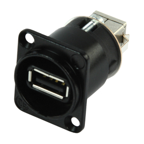 Neutrik NAUSB-W-B USB inbouw adapter voor onder meer paneel montage