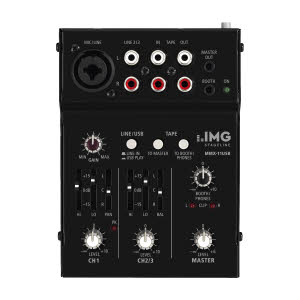 LiNKFOR 4-kanaals stereo audiomixer CX400 met metalen behuizing, ondersteunt RCA in- en uitgang, mini passieve stereomixer met aparte volumeregeling